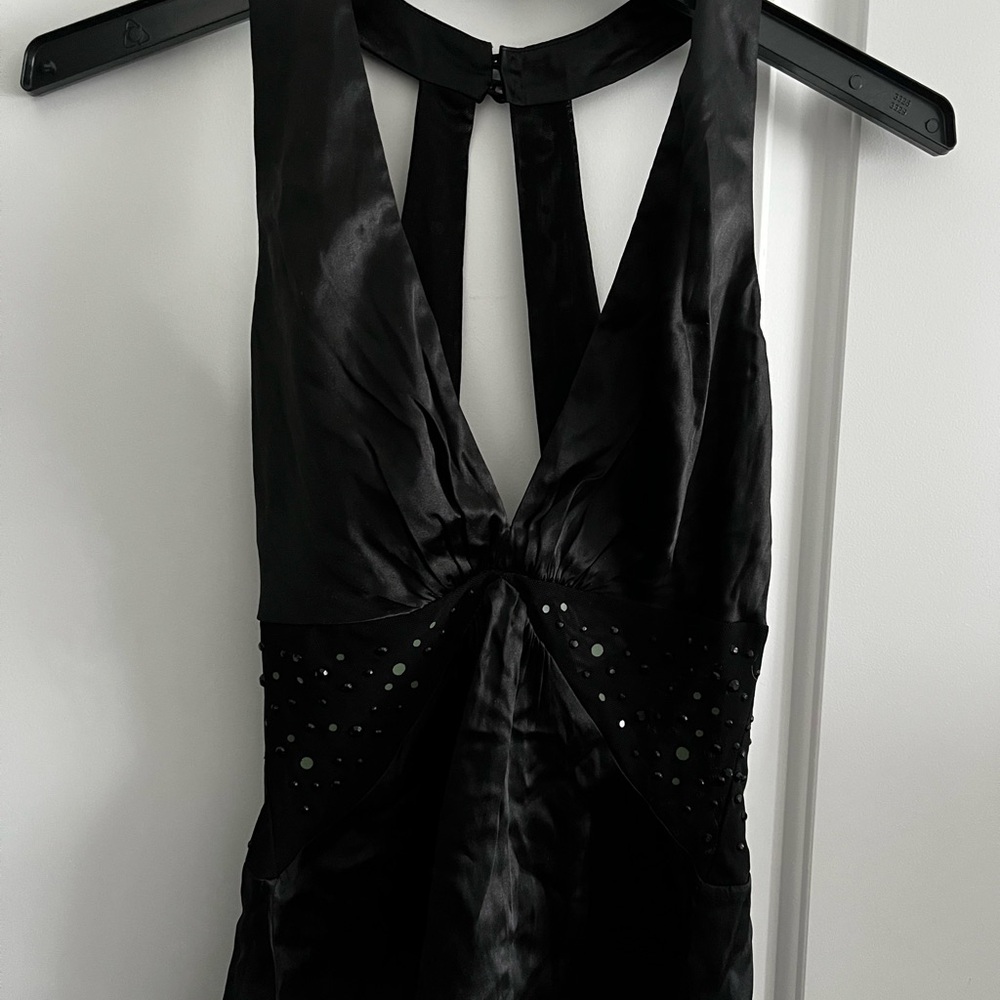 Marciano Black Embellished Halter Top